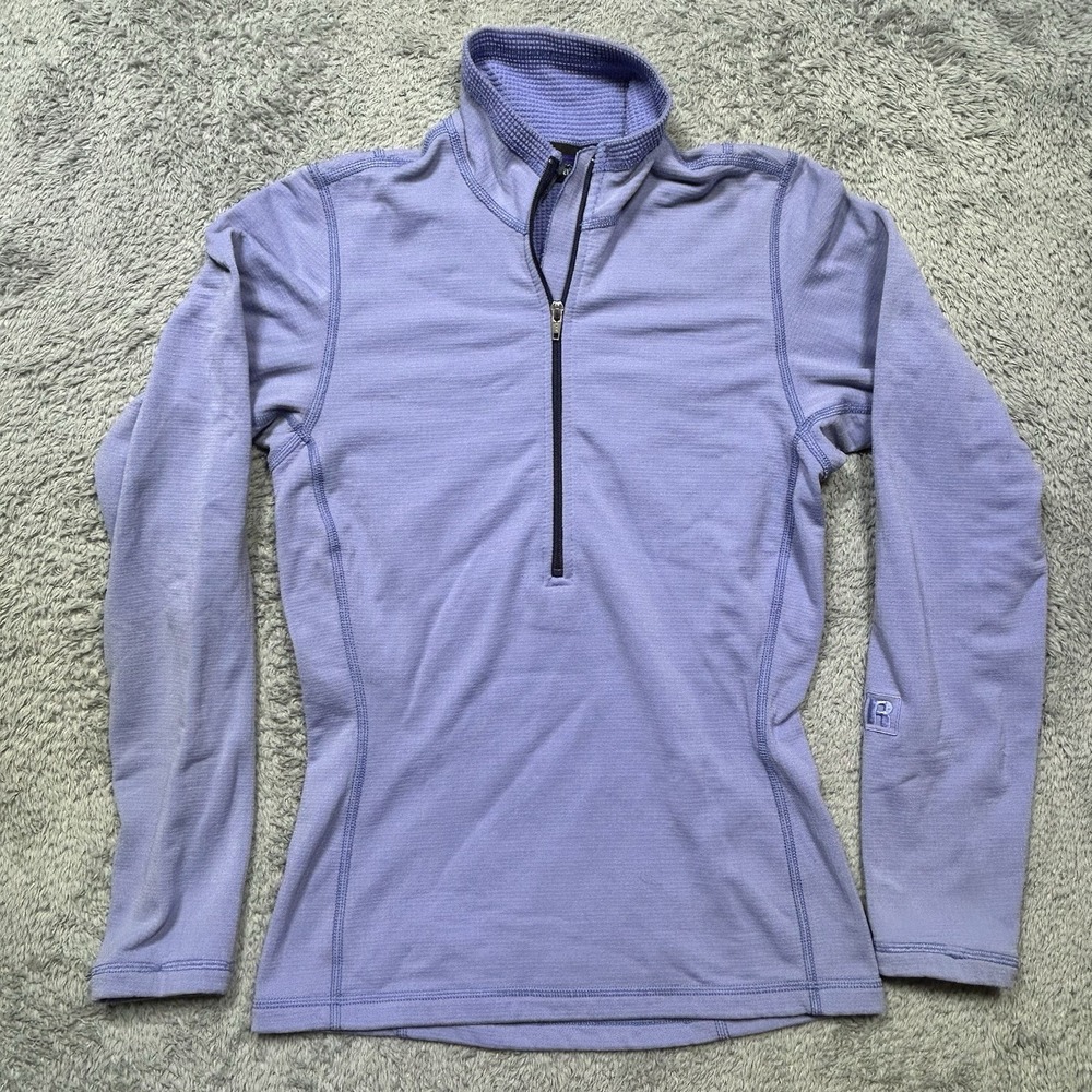 VTG Patagonia Pullover Womens XS Purple R1 Polartec Grid Fleece 1/2 Zip *SPOTS